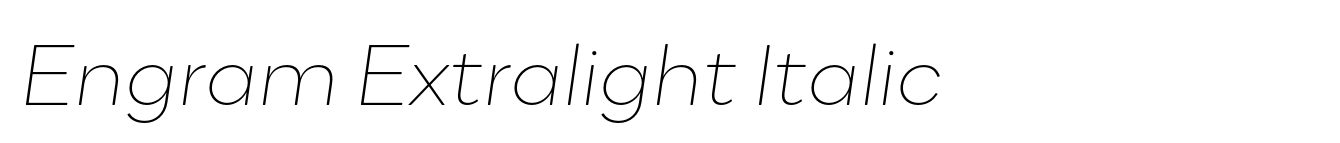 Engram Extralight Italic